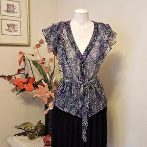 NWOT Ruffle Tunic Well Tailored Quality Summer Tank Top Sleeveless Blouse 6